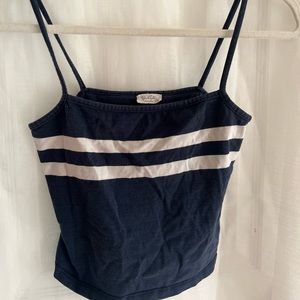 blue brandy white striped tshirt cropped! no stains